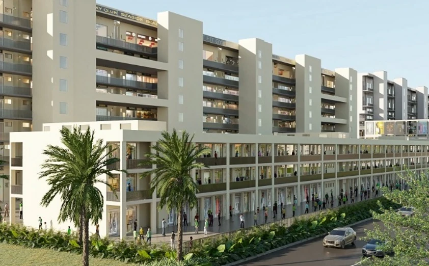 Bay shops with corridors at Mohali City Centre 2, Aerocity Mohali